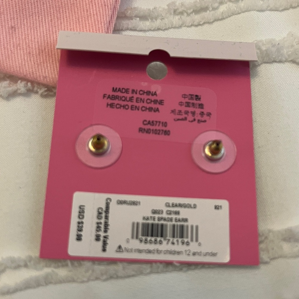 Kate Spade Sparkling Silver Floral Studs - Picture 4 of 4